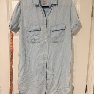 Rails DressLight Blue Short-Sleeve Button-Up Shirt